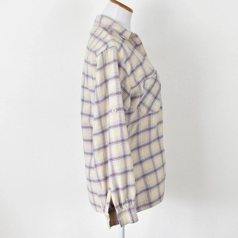 Vintage 70s Levi's Plaid Button Front Shirt - M - Picture 10 of 13